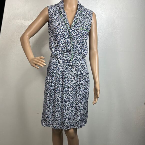 Hobbs N.w.3 Floral Print Sleeveless Knee Length Dress Size 6 - Picture 1 of 8